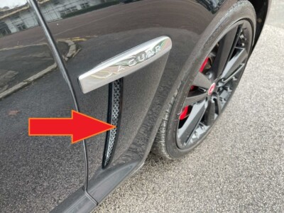 SEITENLÜFTUNGSABDECKUNG KOTFLÜGEL GLÄNZEND SCHWARZ PASSEND FÜR JAGUAR XF X250 2011-16 R-SPORT PRESTIGE