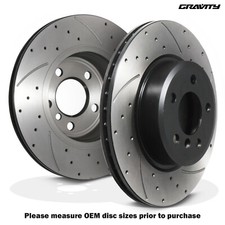 FRONT DRILLED GROOVED 330MM BRAKE DISCS FOR BMW 5 SERIES F10 520d 525d 09-17