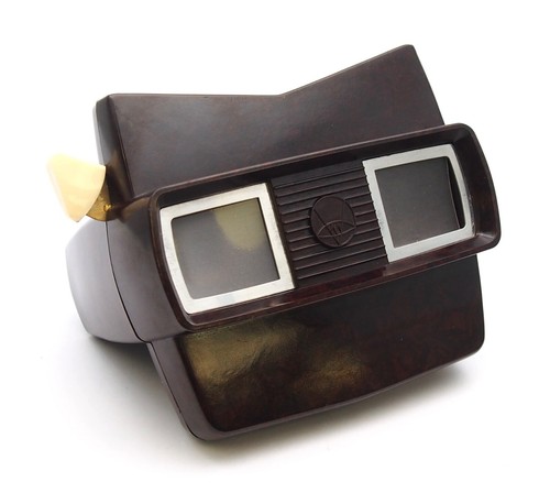 Vintage Sawyers Bakelite Stereo Viewmaster & Three English Reels - UK Dealer - Picture 2 of 6