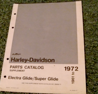 1968 Harley Davidson Electra Glide Super Glide Parts Catalog