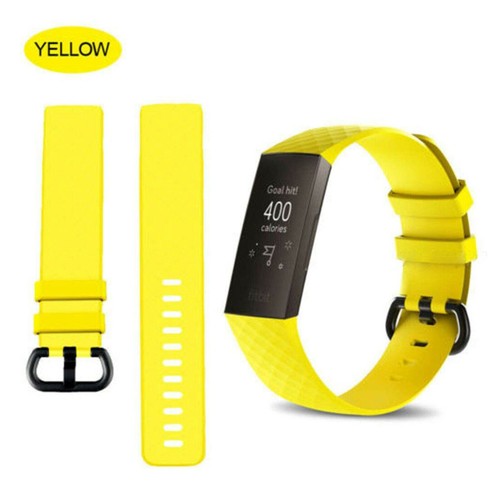 Fitbit Charge 3 4 Watch Soft Silicone Replacement Band Strap Diamond Texture AU - Picture 28 of 30
