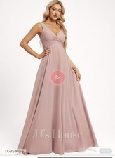 Jjs House 26w Plus DustyRose Mother Of Bride Wedding Formal Dress Sleeveless Nwt