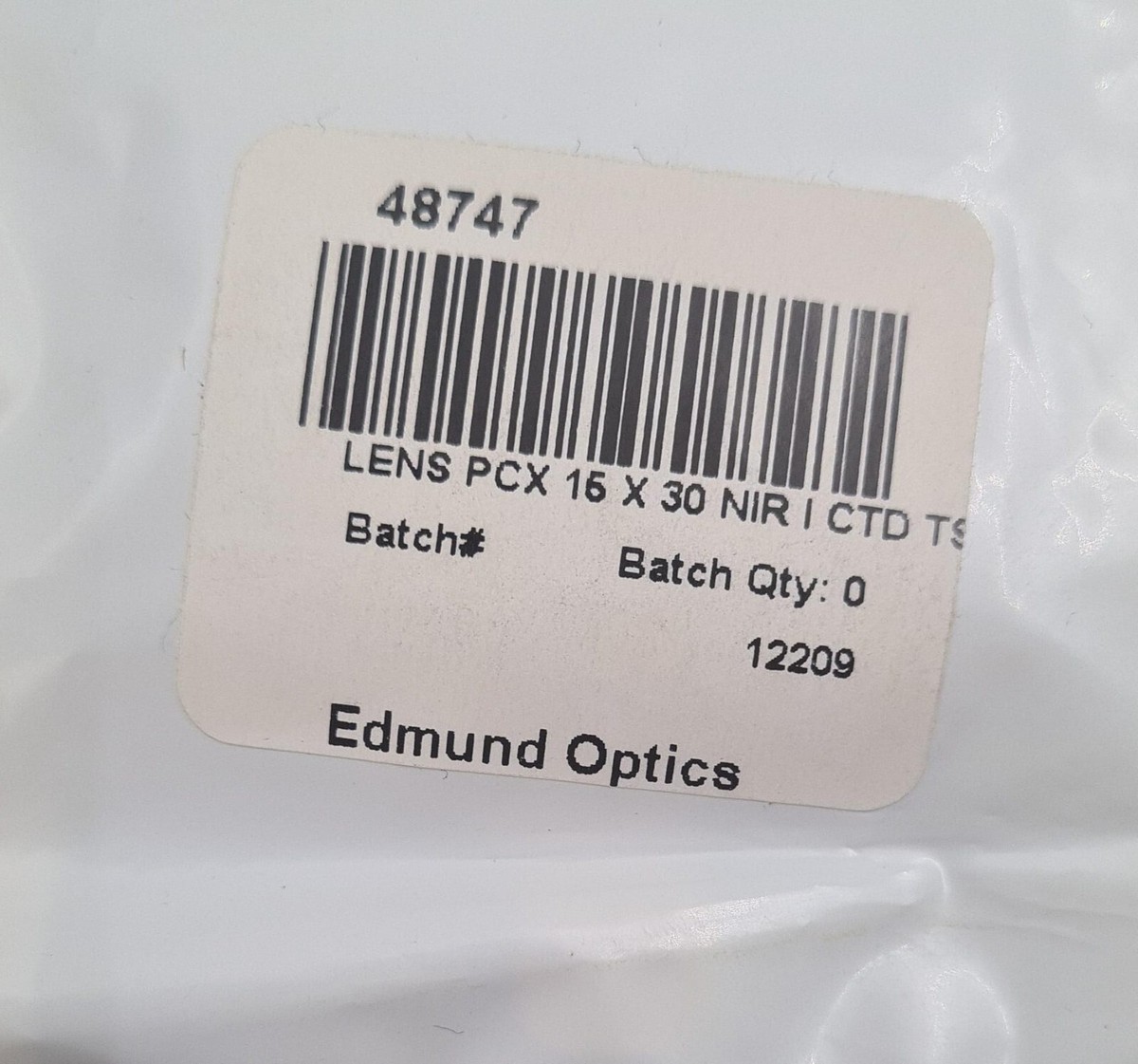 LOT 11 PCS] NEW - Edmund Optics 48747 LENS PCX 15X30 NIR I