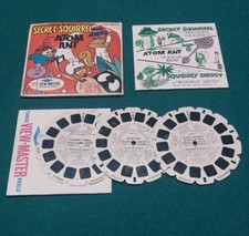 View-Master 3 Reels Set SECRET SQUIRREL ATOM ANT with Booklet