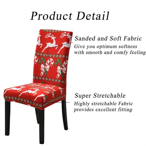 1~8Pcs 3D Stretch Dining Chair Cover Slipcover Wedding Banquet Seat Covers Gifts - Picture 6 of 23