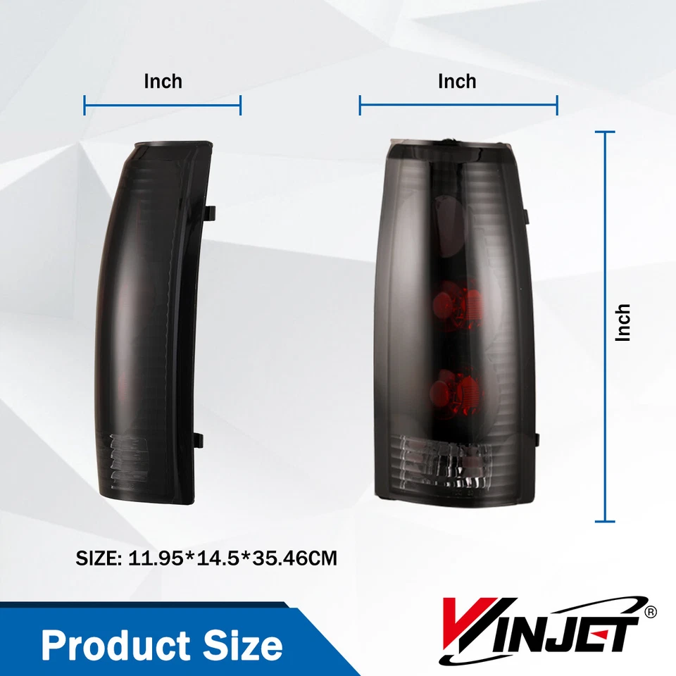 Par de luces traseras para Chevy GMC C/K 1500 2500 3500 1988-1998 luces traseras de humo nuevas Foto 4 de 4