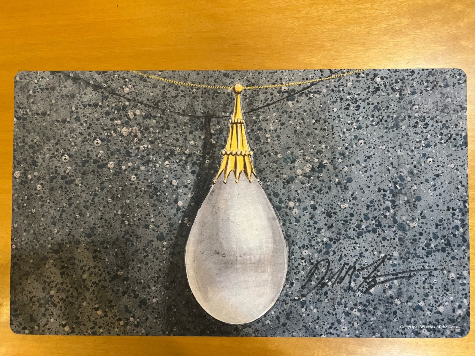 MOX PEARL PLAYMAT NEW MAGIC THE GATHERING MTG HAND SIGNED DAN FRAZIER