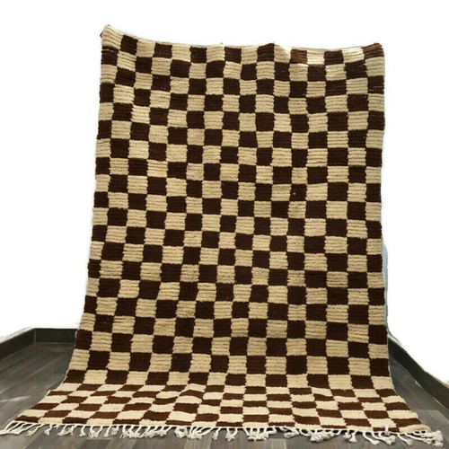 Moroccan Check Runner Rug,Berber Entryway Kilim Rug,New Soft Wool Area,Matdoor - Picture 36 of 68