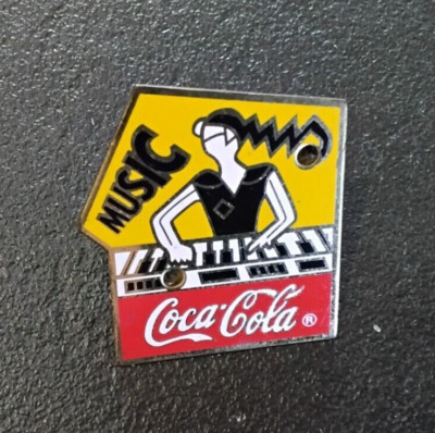 Coca Cola Pin Anstecknadel Musik (HS-Batterie) Piano Pop Selten Sehr guter Zustand (696)
