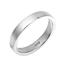 Simple Everyday Wear .925 Sterling Silver Plain 3mm Band-6