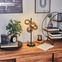 Rauchglas Lese Leuchte Nacht Tisch Lampe Schlaf Wohn Zimmer Beleuchtung Schalter