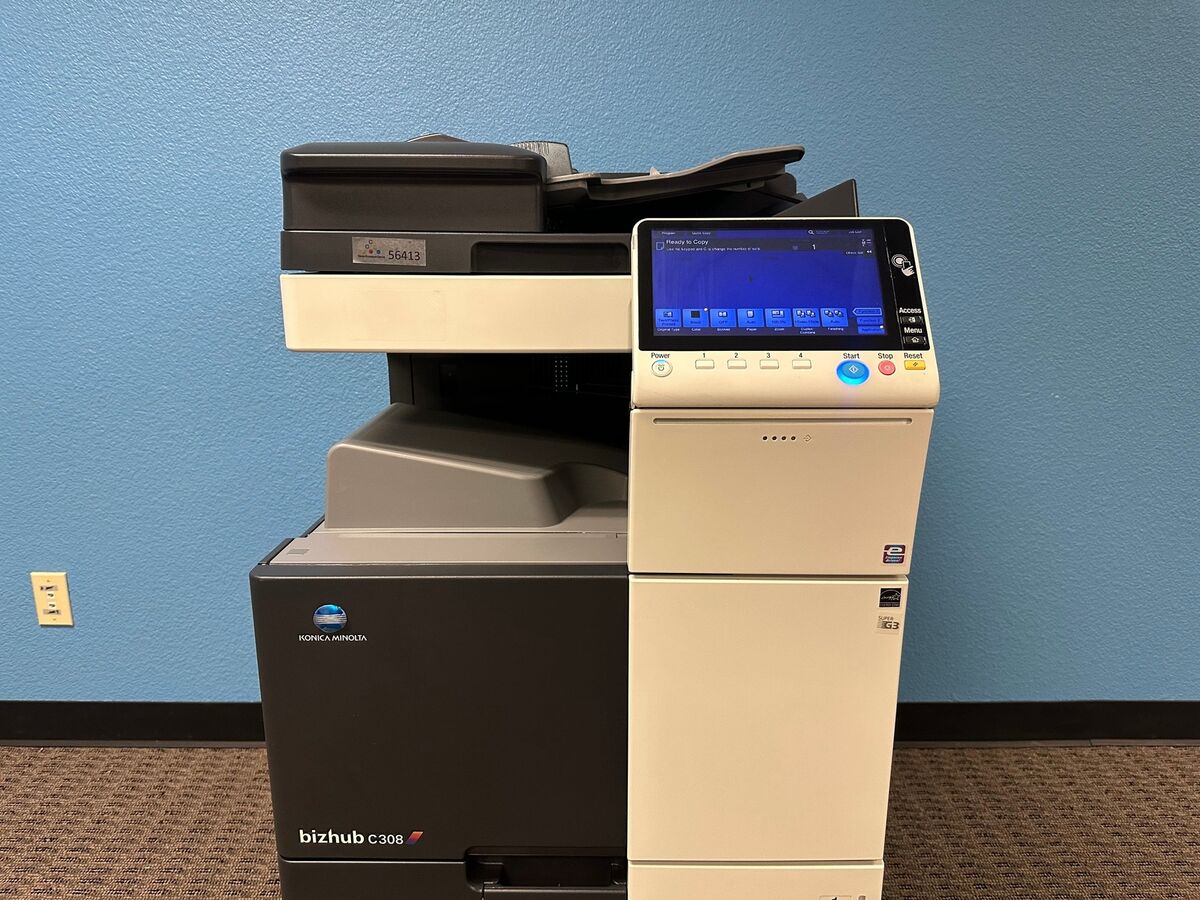 Konica Minolta Bizhub C308 Color Copier Printer Scan Fax
