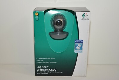 Logitech Webcam C500 USB Web Cam, Built in Mic Ex Condition  97855060167|