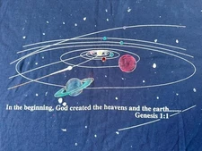 VTG. SPS CLASS OF 2002 -GOD GENESIS 1:1 BIBLE -T-SHIRT-MEDIUM-RARE