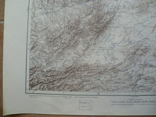 SERVICE GÉOGRAPHIQUE DE L'ARMÉE~FÉS-MAROC~1 / 1.000.000e~1929~1945~ - Picture 3 of 5