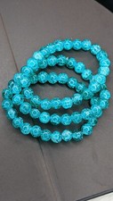 Azure Blue Handmade Glass Beaded Braclet