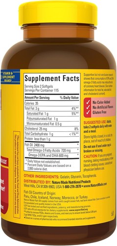 deep sea Fish Oil Omega 3 1200 Mg Softgels Supply foods acid 3 Dha/Epa 115 day - Picture 8 of 12