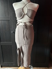 I Saw It First Knitted Midi Dress With Cut Outs BNWT 8