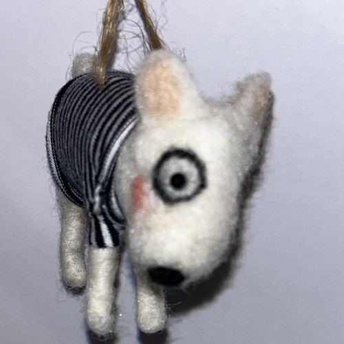 White Dog with Sweater Ornament - Picture 5 of 7