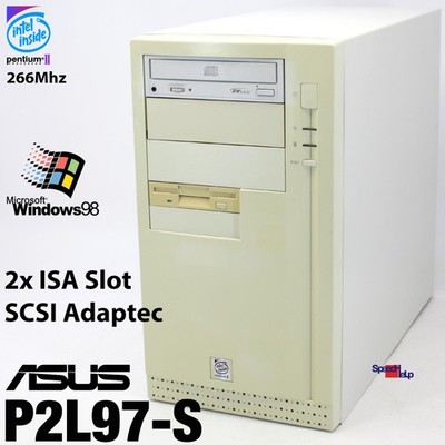 2x ISA Slot Computer ASUS P2L97-S SCSI AIC-7800 AHA-2940 Pentium II PC