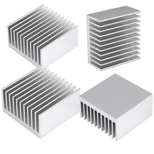 4PCS Anodized Aluminium Heat Sink 40x40x20mm / 1.57"x1.57"x0.79" Heatsink Kit Sy