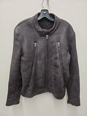 Maison Margiela 2014 Lambskin Leather 5 Zip Moto Shearling Jacket