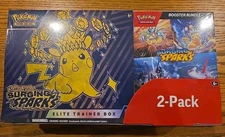 Pokemon Surging Sparks Elite Trainer Box  Booster Bundle COSTCO  2-PACK  IN HAND