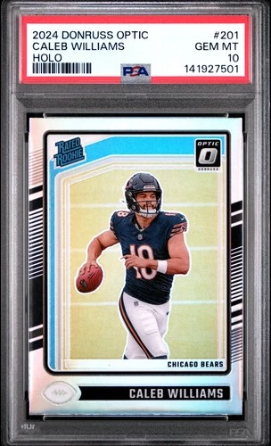 2024 PANINI DONRUSS OPTIC HOLO #201 CALEB WILLIAMS ROOKIE RC PSA 10