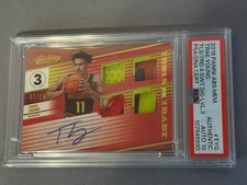Trae Young Auto Patch Rookie RC /10 Absolute PSA Authentic 10 Player Used Jersey