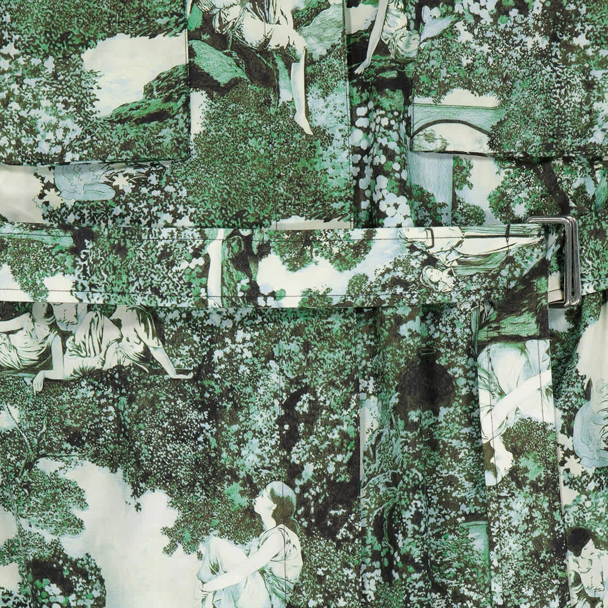 Abito camicia Kenzo donna kaki scuro stampato sognatori