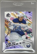 Noah Ostlund 2025 Upper Deck SP Game Used Purple New Grooves RC Patch Auto 10/10