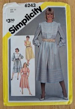 Simplicity 6243 Womens Vintage Pullover Flang...
