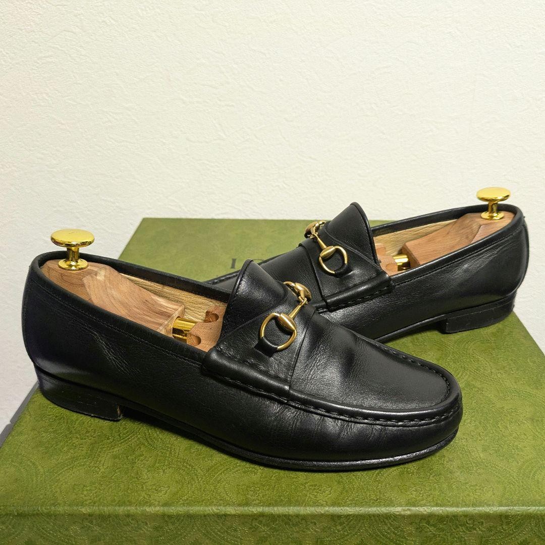 GUCCI Women's Loafers Horsebit Leather Black EU37/US7 120221c thumbnail 9
