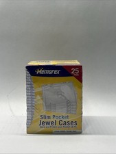 Memorex 25 PK Slim Clear Jewel Cases Pack CD / DVD New Sealed