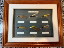 Fishing Lure Shadow Box Double Matted Framed "englished Slamon Bait" Ca 1900