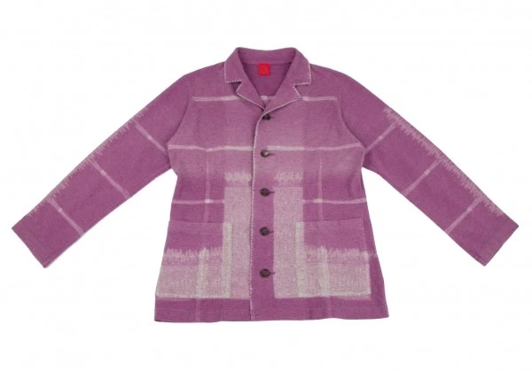 Chaqueta de teñido desigual ISSEY MIYAKE HaaT mezclada máquina de coser talla 3 (K-119614) Foto 2 de 4