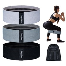Honmein Resistance Bands for Working Out, 3 Levels Exercise One Size, Black