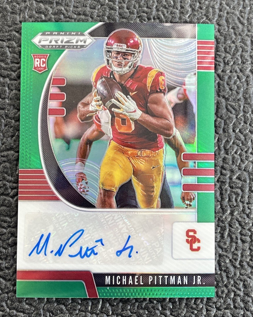 🔥MICHAEL PITTMAN JR 2020 PRIZM DP GREEN REFRACTOR AUTOGRAPH CARD!🔥COLTS!