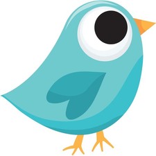 Magnetic Whiteboard Blue Tweet Bird Eraser