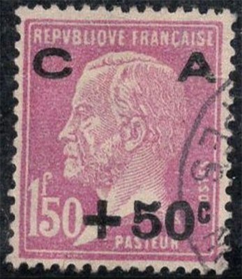 Frankreich 1928 Yv. 251 gebraucht 100% überdruckt 1f. 50 c, Dämpfungsfund