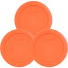 Pyrex 7200-PC 2-Cup Orange Food Storage Replacement Lid (3-Pack)