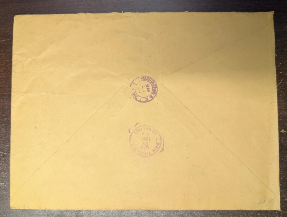 GERMANY 1950 US BERLIN LARGE COVER FRANKED SC. #9N63(X2) 9N58(X2) ON REGISTERED - Image 2 of 2