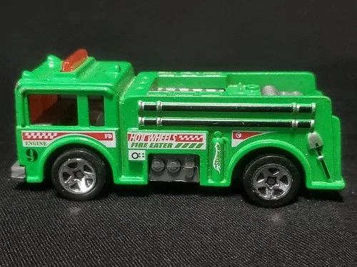 Vintage 1976 Mattel Hot Wheels Green Fire Eater 1:64 Diecast Toy Vehicle