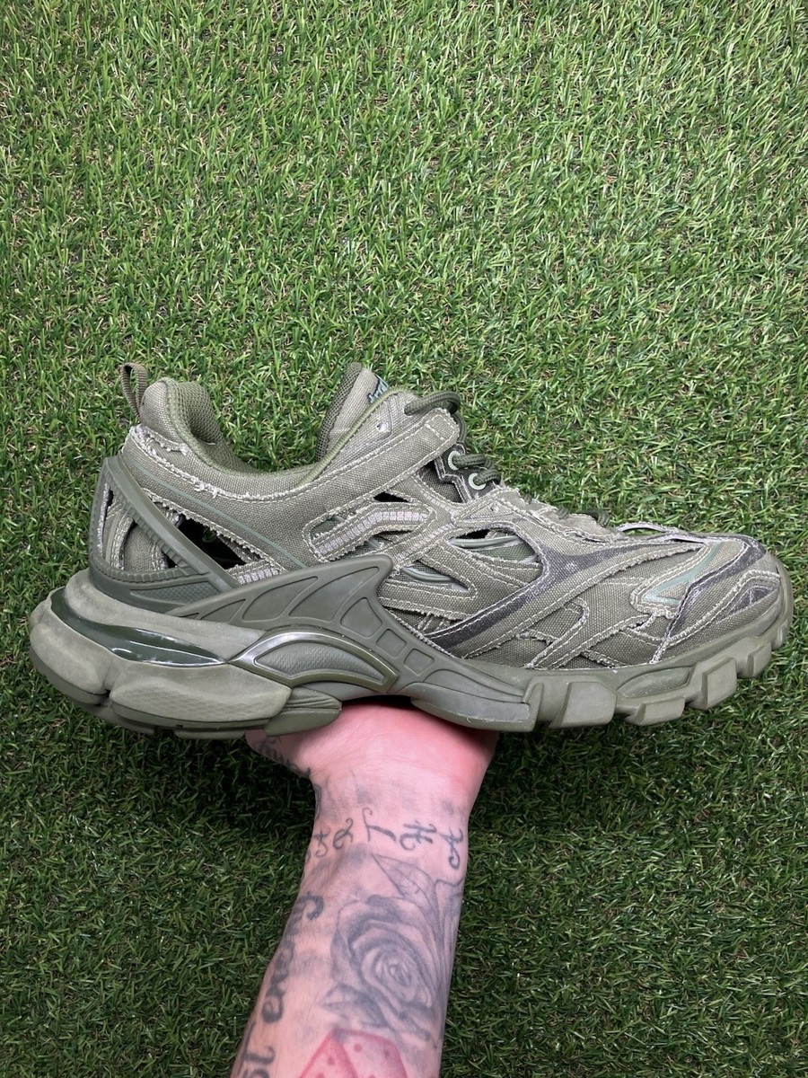 Size 42 (9 US) - Balenciaga Track.2 Sneakers ' Khaki Green ' | NEW