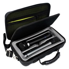 Dual Wireless Microphone Case  Hard Shell Travel EVA Storage Box for Two Wir...