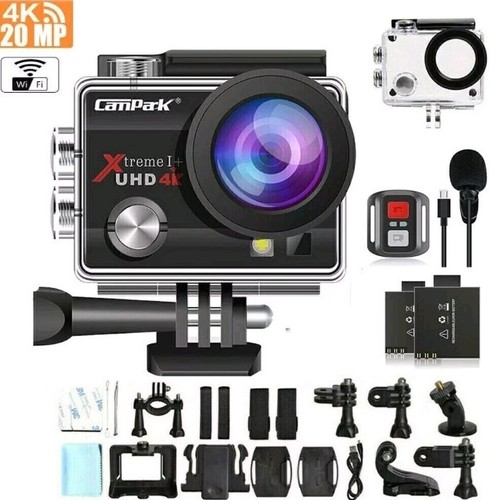 Campark 4K Action Camera WiFi Waterproof 20MP Camcorder Underwater Sport Camera