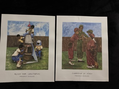 #ad Choosing Up Sides Ready For Countdown Litho by Frederick Douglass 16 X 20 $36.00