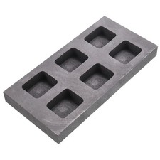 Gold Silver Graphite Ingot Mould Crucible for Casting Metal Six Holes