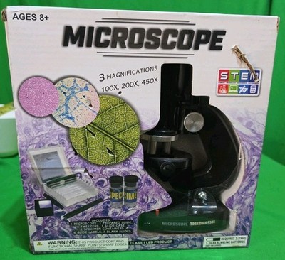 Microscope Science Kit for Kids w/ 100x, 200x, 450x NEW Sealed