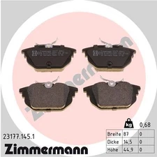 Rear axle Zimmermann 23177.145.1 brake pad set, disc brake for Alfa Romeo